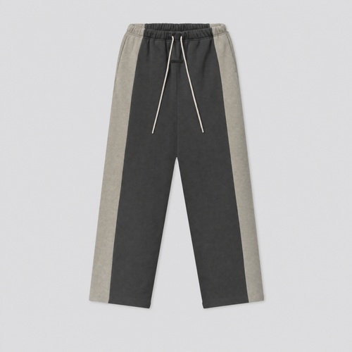 Pantalon large en molleton anthracite, vue de face